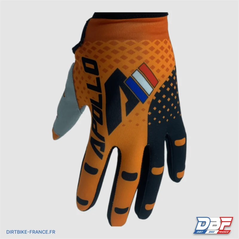 Gants cross apollo skin Orange L, Dirt Bike France - Photo N°1