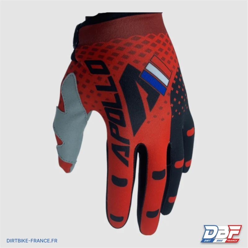 Gants cross apollo skin Rouge L, Dirt Bike France - Photo N°1