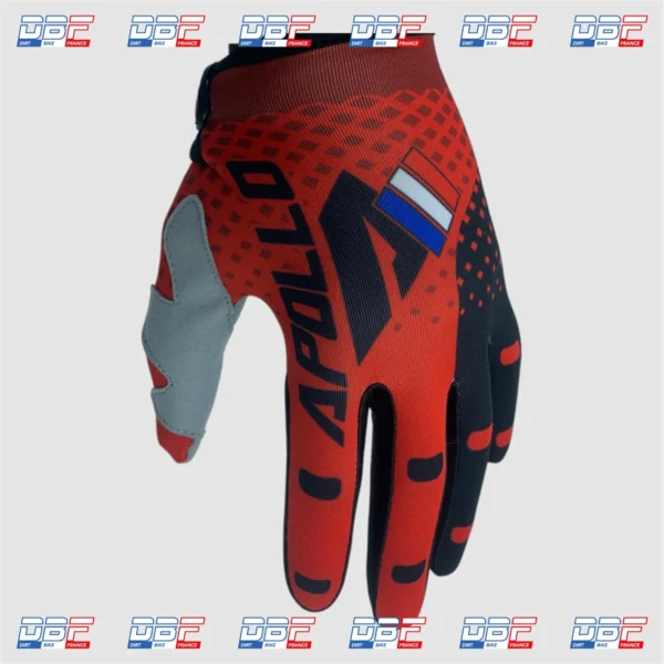 Gants cross apollo skin Rouge XL Dirt Bike France
