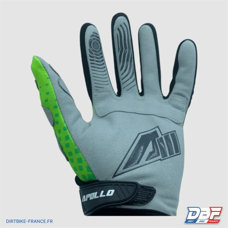 Gants cross apollo skin Vert L, Dirt Bike France - Photo N°2