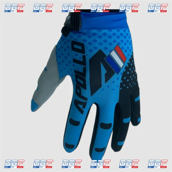 Gants cross enfant apollo skin Bleu XS Dirt Bike France