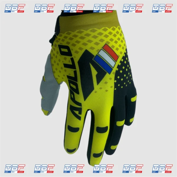 Gants cross enfant apollo skin Jaune L Dirt Bike France