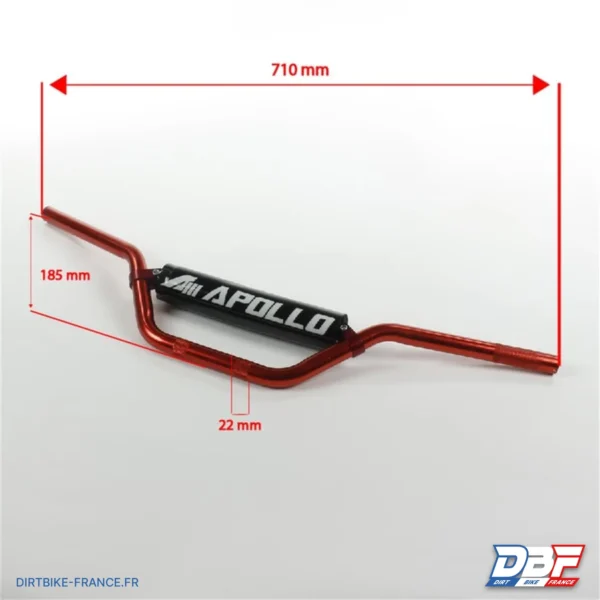 Guidon aluminium ø22mm Rouge, photo 2 sur Dirt Bike France