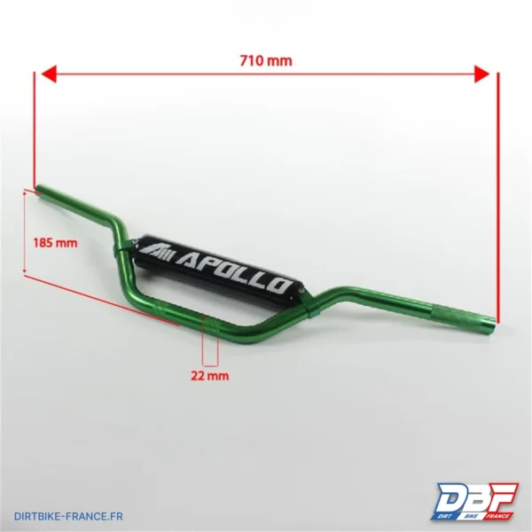 Guidon aluminium ø22mm Vert, photo 2 sur Dirt Bike France