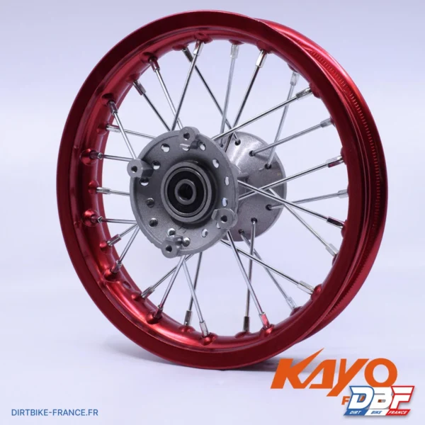 JANTE AVANT ROUGE KAYO KMB 60 J1. 40x10, photo 2 sur Dirt Bike France