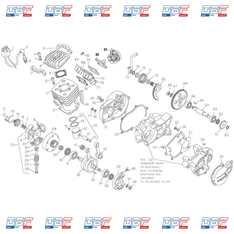 KIT CYLINDRE piston NRG 50 9cv, Dirt Bike France - Photo N°2