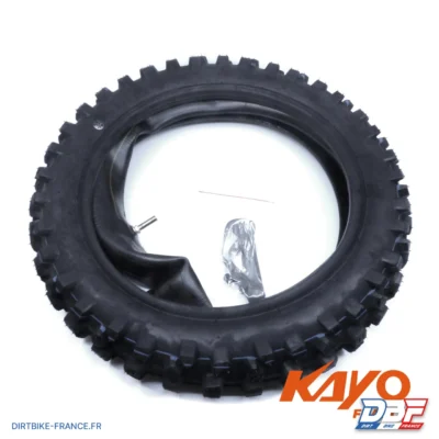 KIT PNEU ARRIERE 80/100-12 KAYO PNEU+CHAMBRE+FOND DE JANTE, photo 1 sur Dirt Bike France