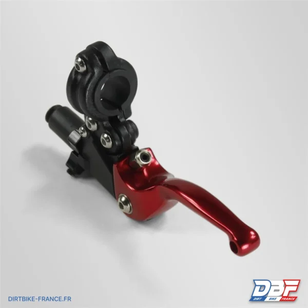 Levier d'embrayage repliable volt racing rouge, photo 1 sur Dirt Bike France