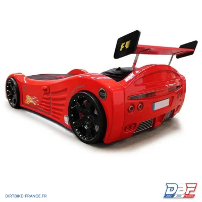 Lit voiture garçon V5, lit enfant 90x190, Rouge, photo 3 sur Dirt Bike France