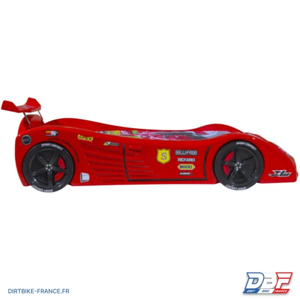 Lit voiture garçon V5, lit enfant 90x190, Rouge, photo 4 sur Dirt Bike France