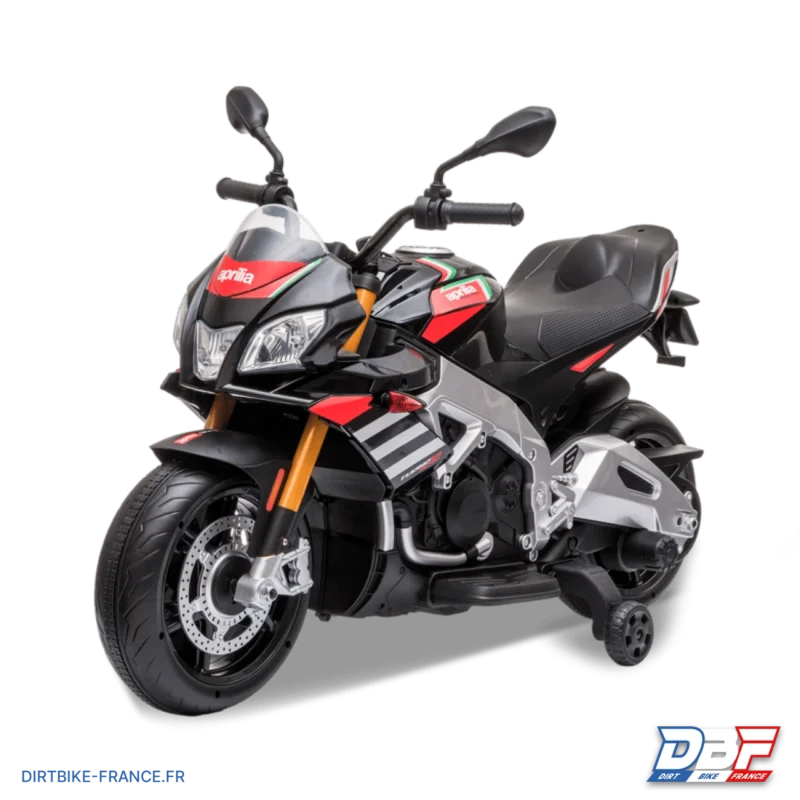 Moto électrique enfant aprilia tuono v4 Noir, Dirt Bike France - Photo N°3