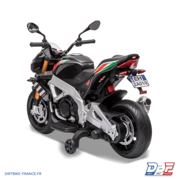 Moto électrique enfant aprilia tuono v4 Noir, photo 5 sur Dirt Bike France