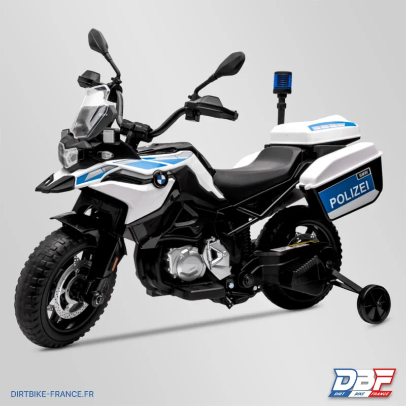 Moto électrique enfant bmw f850 gs police 12v Blanc, Dirt Bike France - Photo N°7