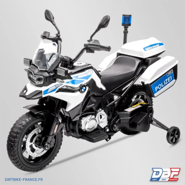 Moto électrique enfant bmw f850 gs police 12v Blanc, photo 9 sur Dirt Bike France