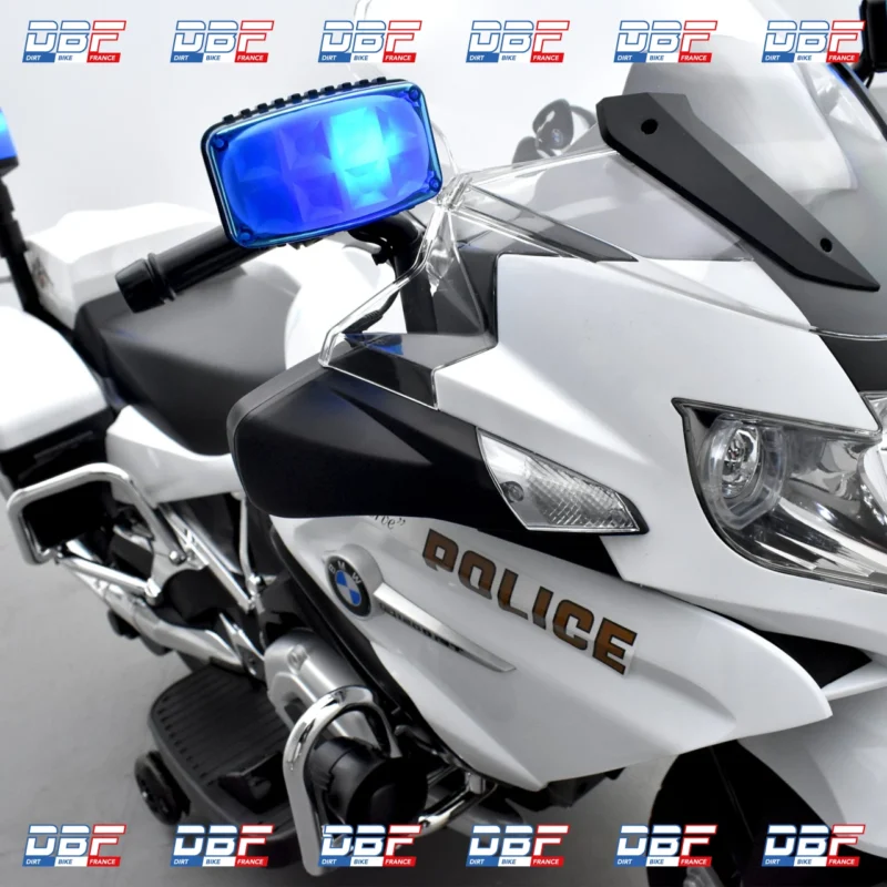 Moto électrique enfant bmw r 1200 rt police Blanc, Dirt Bike France - Photo N°11