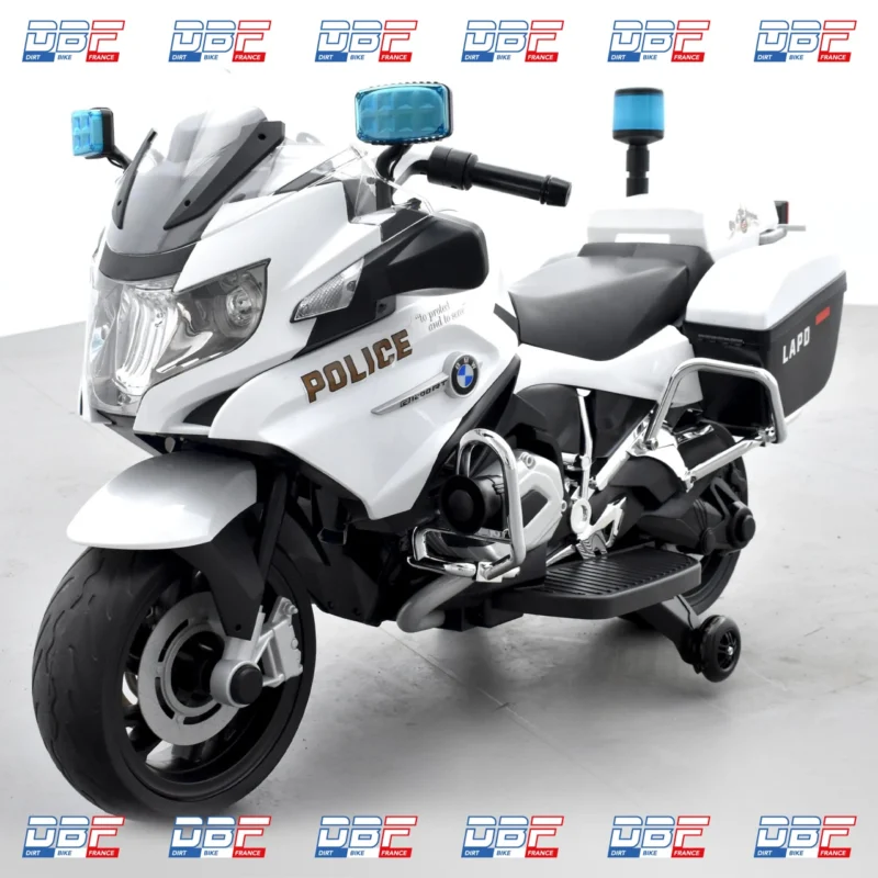 Moto électrique enfant bmw r 1200 rt police Blanc, Dirt Bike France - Photo N°2