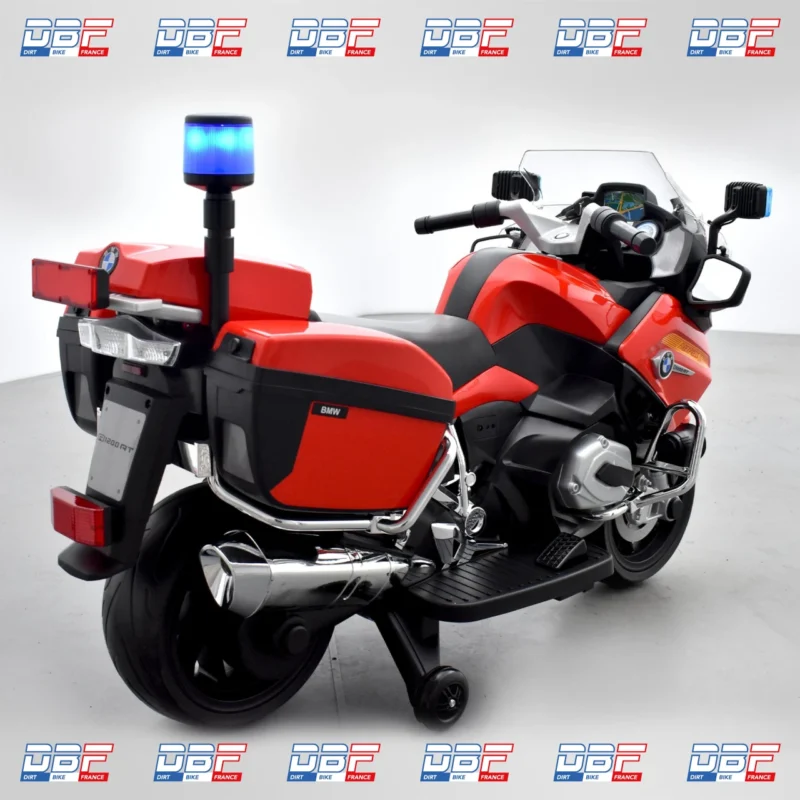 Moto électrique enfant bmw r 1200 rt pompier Rouge, Dirt Bike France - Photo N°5