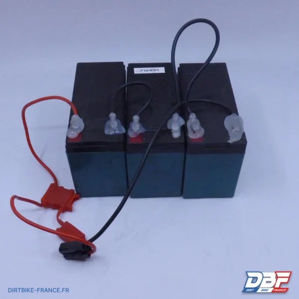 PACK BATTERIE POCKET BIKE MX ELEC 3XBATTERIES 12V9AH+PORTE FUSIBLE+ CABLES, photo 1 sur Dirt Bike France
