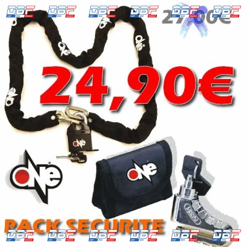 PACK SECURITE CHAINE ANTIVOL ONE, Dirt Bike France - Photo N°1