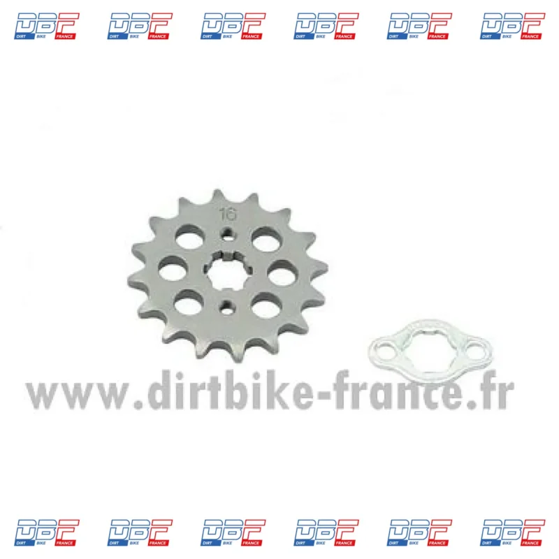 PIGNON 420 16DENT ARBRE DE 17MM + ATTACHE TAKEGAWA, Dirt Bike France - Photo N°1