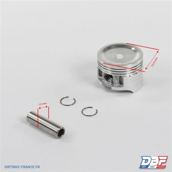 Piston 125cc yx 52,4mm - ø13mm + segments, photo 3 sur Dirt Bike France