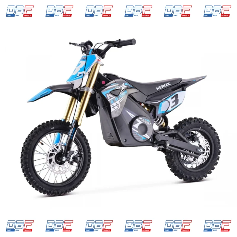 Pit Bike électrique 1000W enfant KEROX E-STORM BLEU, Dirt Bike France - Photo N°3