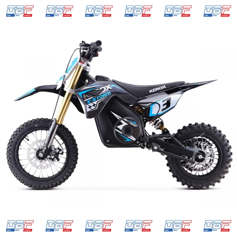 Pit Bike électrique 1000W enfant KEROX E-STORM BLEU, Dirt Bike France - Photo N°4