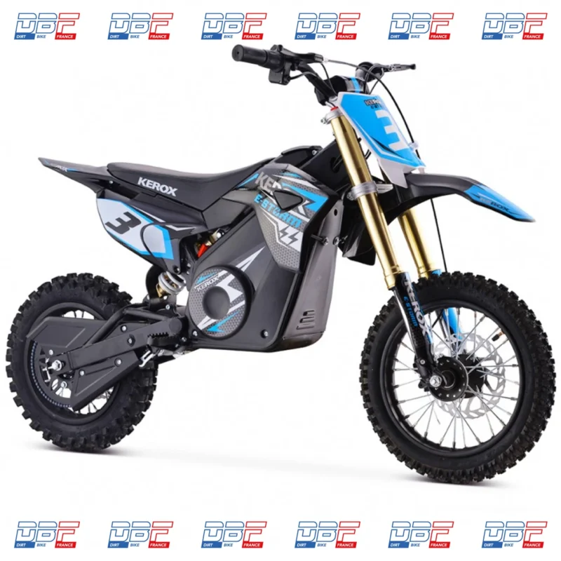 Pit Bike électrique 1000W enfant KEROX E-STORM BLEU, Dirt Bike France - Photo N°8