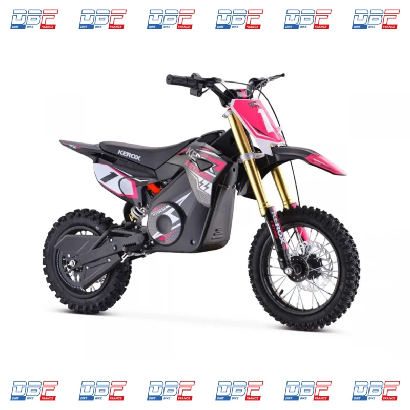 Pit Bike électrique 1000W enfant KEROX E-STORM ROSE, Dirt Bike France - Photo N°1