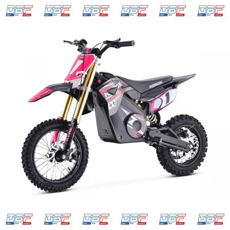 Pit Bike électrique 1000W enfant KEROX E-STORM ROSE, Dirt Bike France - Photo N°3