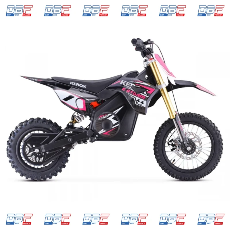 Pit Bike électrique 1000W enfant KEROX E-STORM ROSE, Dirt Bike France - Photo N°6