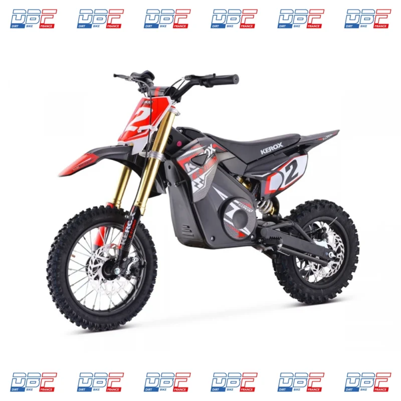 Pit Bike électrique 1000W enfant KEROX E-STORM ROUGE, Dirt Bike France - Photo N°3