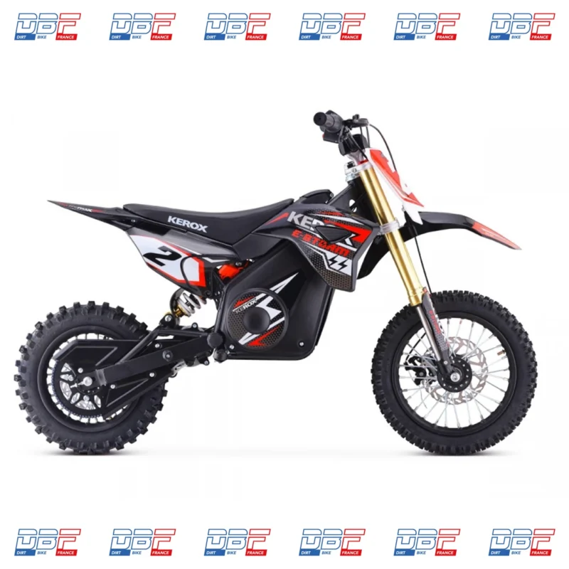 Pit Bike électrique 1000W enfant KEROX E-STORM ROUGE, Dirt Bike France - Photo N°7