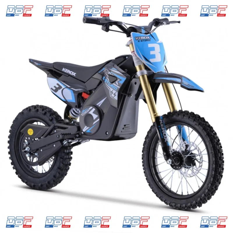 Pit Bike électrique 1300W enfant KEROX E-STORM BLEU, Dirt Bike France - Photo N°1