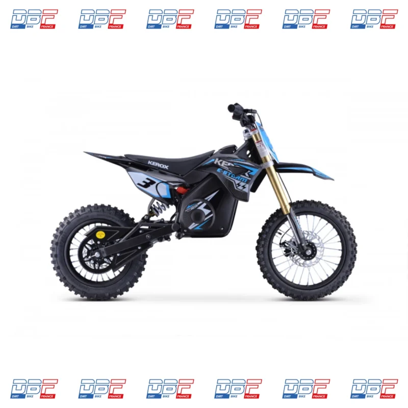 Pit Bike électrique 1300W enfant KEROX E-STORM BLEU, Dirt Bike France - Photo N°4