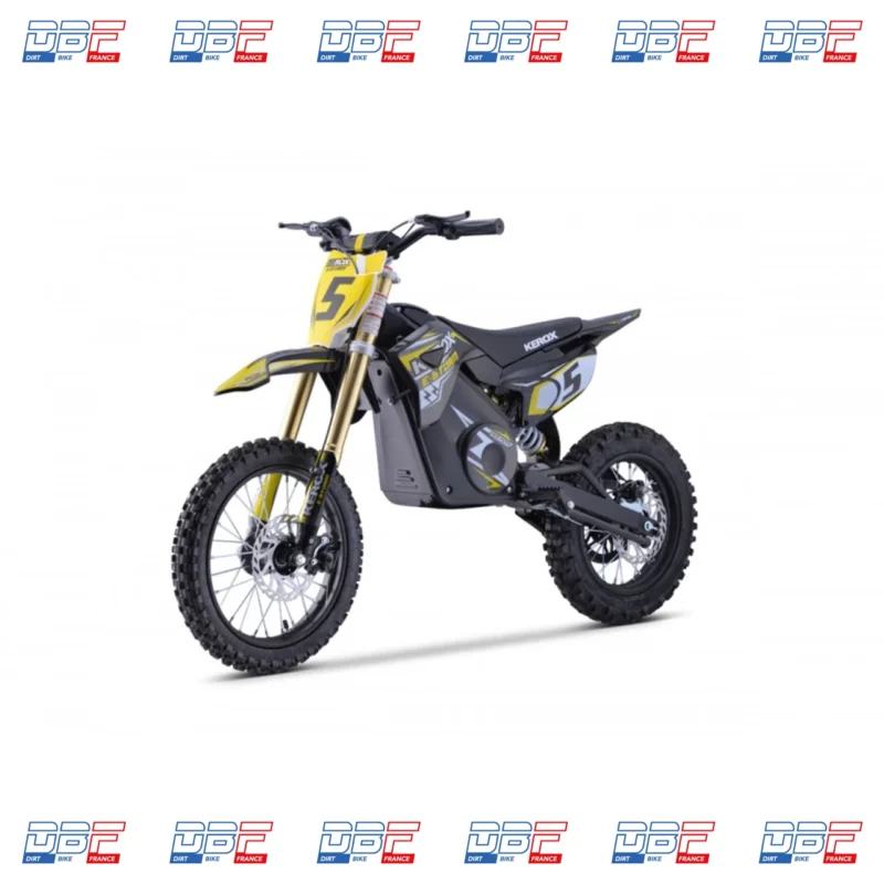 Pit Bike électrique 1300W enfant KEROX E-STORM JAUNE, Dirt Bike France - Photo N°2