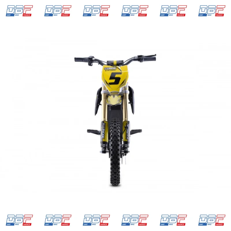 Pit Bike électrique 1300W enfant KEROX E-STORM JAUNE, Dirt Bike France - Photo N°8