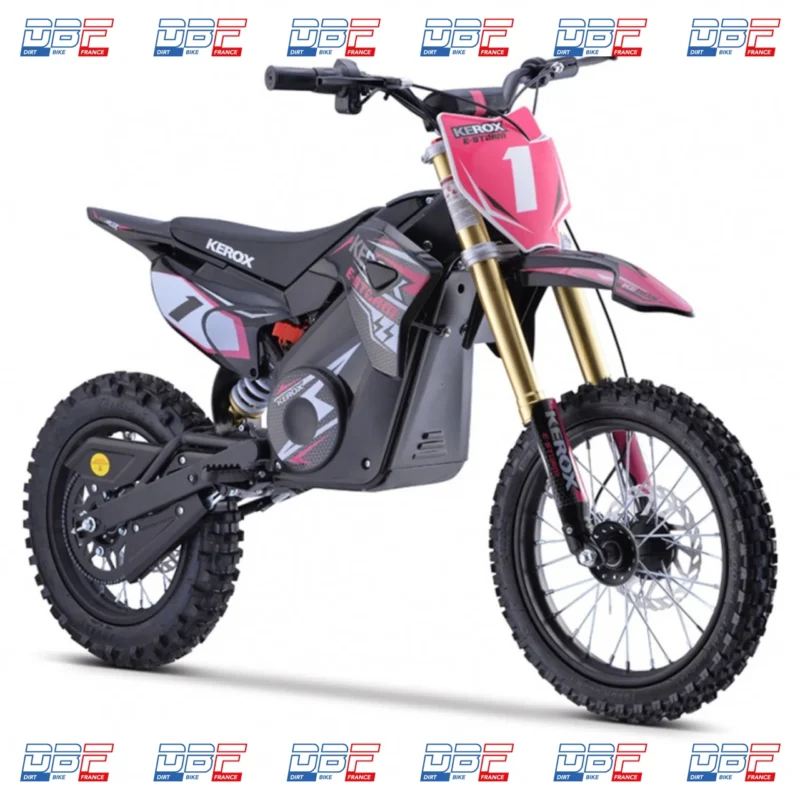 Pit Bike électrique 1300W enfant KEROX E-STORM ROSE, Dirt Bike France - Photo N°1