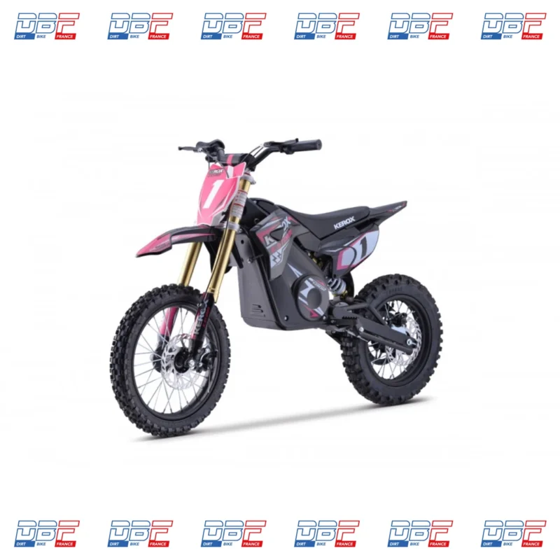 Pit Bike électrique 1300W enfant KEROX E-STORM ROSE, Dirt Bike France - Photo N°2