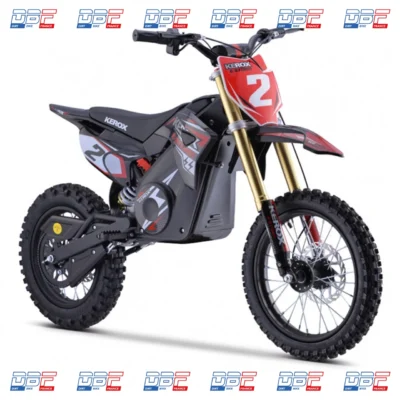 Pit Bike électrique 1300W enfant KEROX E-STORM ROUGE Dirt Bike France