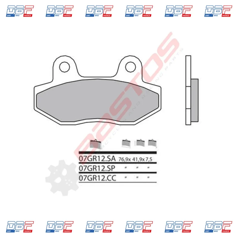 Plaquettes de frein BREMBO 07GR12CC, Dirt Bike France - Photo N°2