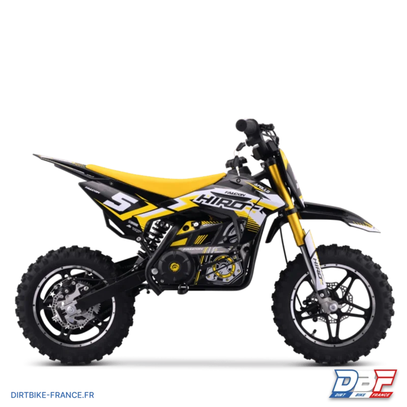 Pocket bike électrique enfant hiro falcon 550w Jaune, Dirt Bike France - Photo N°1