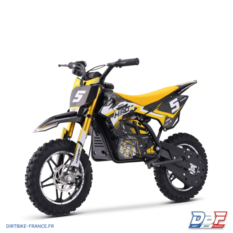 Pocket bike électrique enfant hiro falcon 550w Jaune, Dirt Bike France - Photo N°7