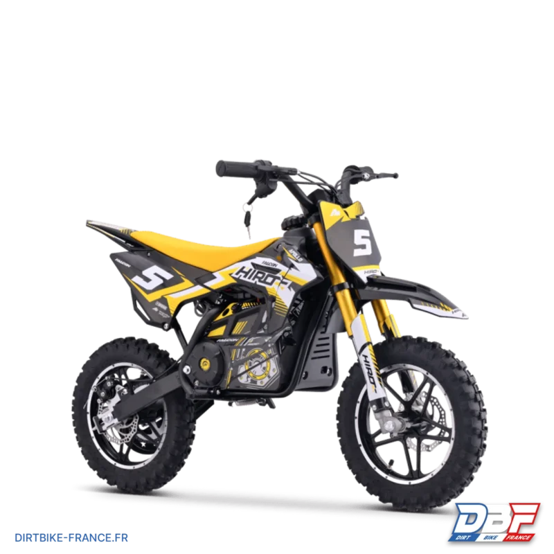 Pocket bike électrique enfant hiro falcon 550w Jaune, Dirt Bike France - Photo N°8