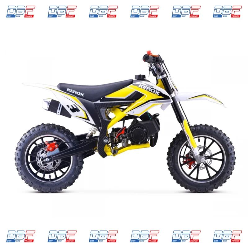 Pocket cross 50cc enfant KEROX Mico JAUNE, Dirt Bike France - Photo N°4