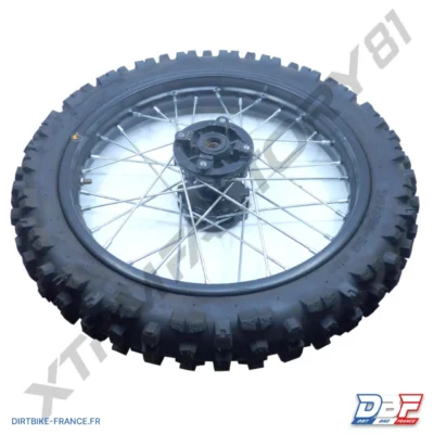 ROUE ARRIERE 16' 90/100-16 MOYEU NOIR ENTRAXE 9MM/10MM, photo 1 sur Dirt Bike France