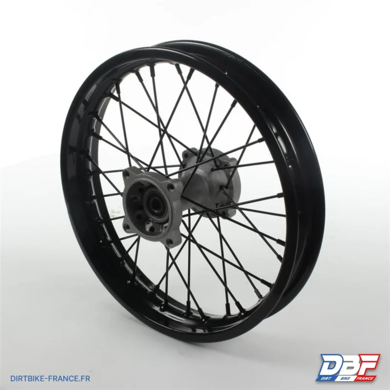 Roue arriere acier noire 14″ – ø15, Dirt Bike France - Photo N°1