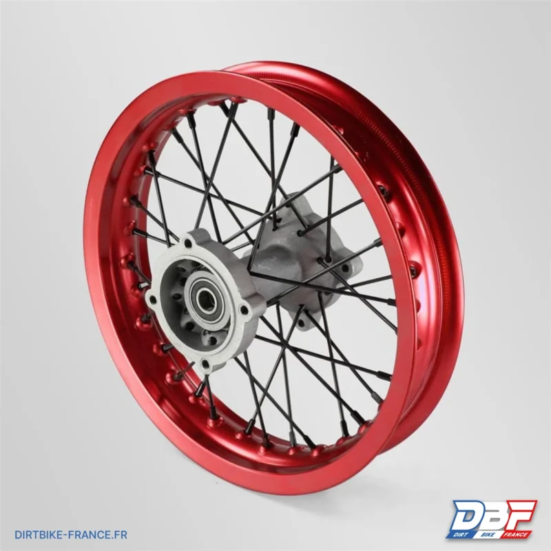 Roue arriere aluminium 12″ ø15 Rouge, Dirt Bike France - Photo N°1