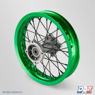 Roue arriere aluminium 12" ø15 Vert, photo 1 sur Dirt Bike France