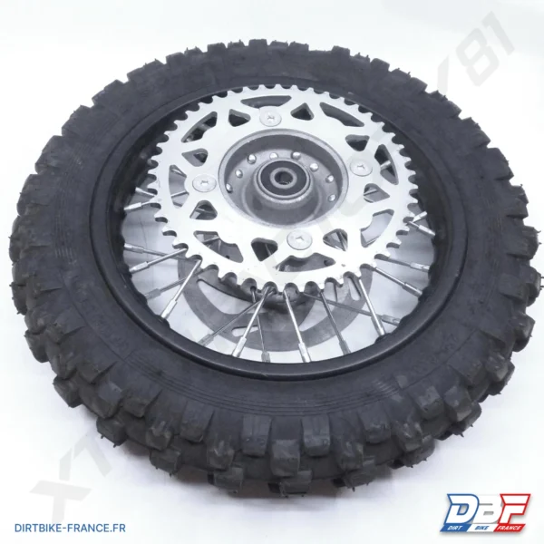 ROUE ARRIERE COMPLETE M50 10/10 JANTE10'+PNEU2.50-10+CHAMBRE+DISQUE+COURONNE, photo 1 sur Dirt Bike France